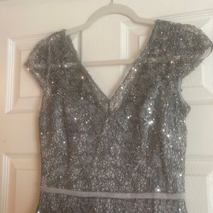 Kay Unger Silver Dress